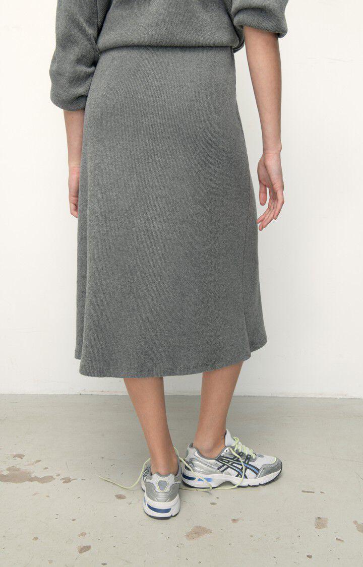 American Vintage Jupe Femme Riricake - ANTHRACITE CHINE Midi Gris - E22