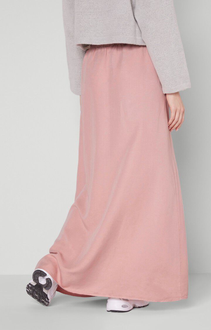 American Vintage Jupe Femme Ronrock - BOIS DE ROSE Longue Rose - E22B