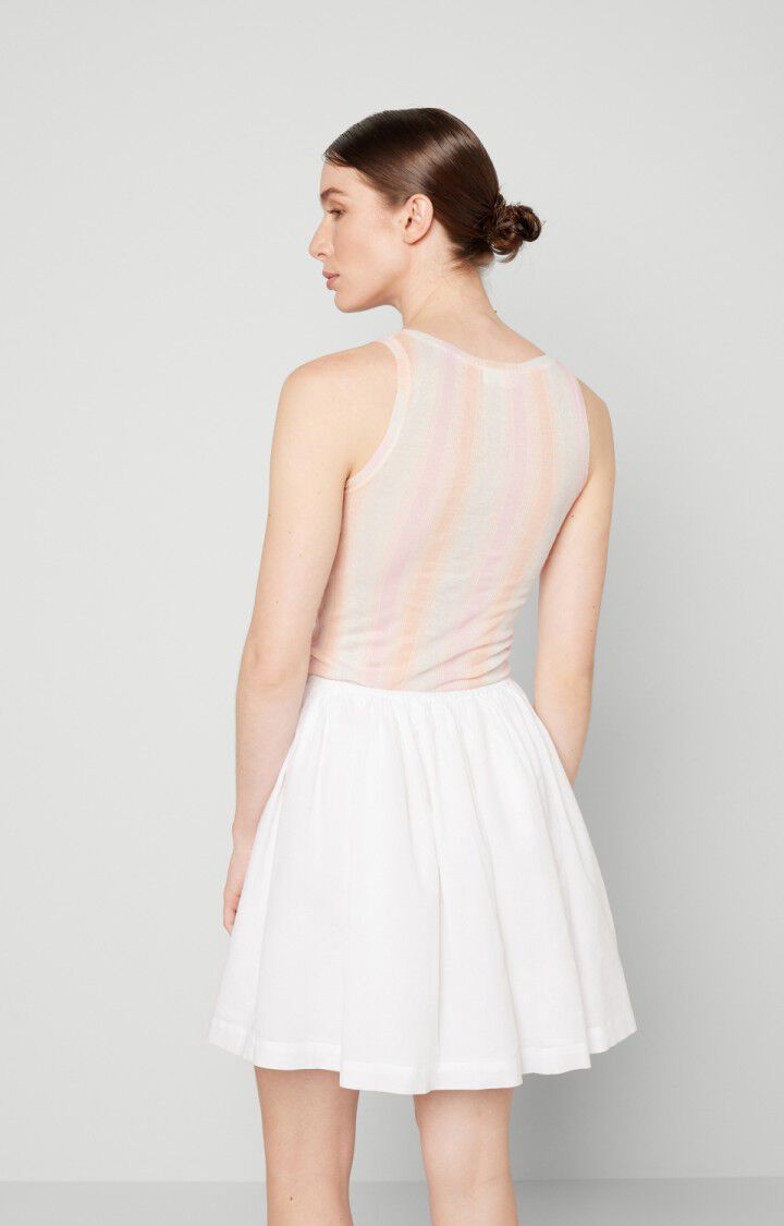 American Vintage Jupe Femme Sisibay - BLANC Courte Blanc - E17