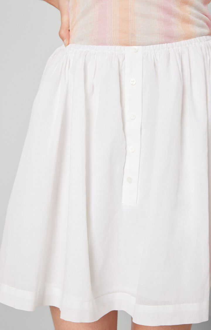 American Vintage Jupe Femme Sisibay - BLANC Courte Blanc - E17