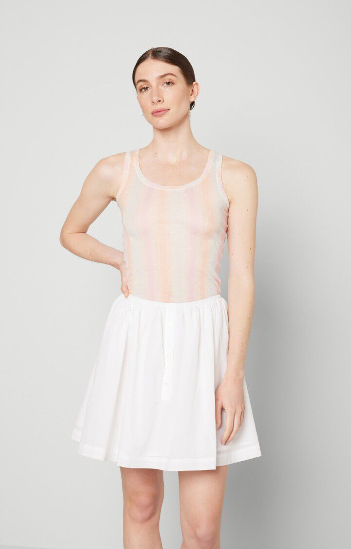 american vintage Jupe femme Sisibay - BLANC Courte Blanc - E17