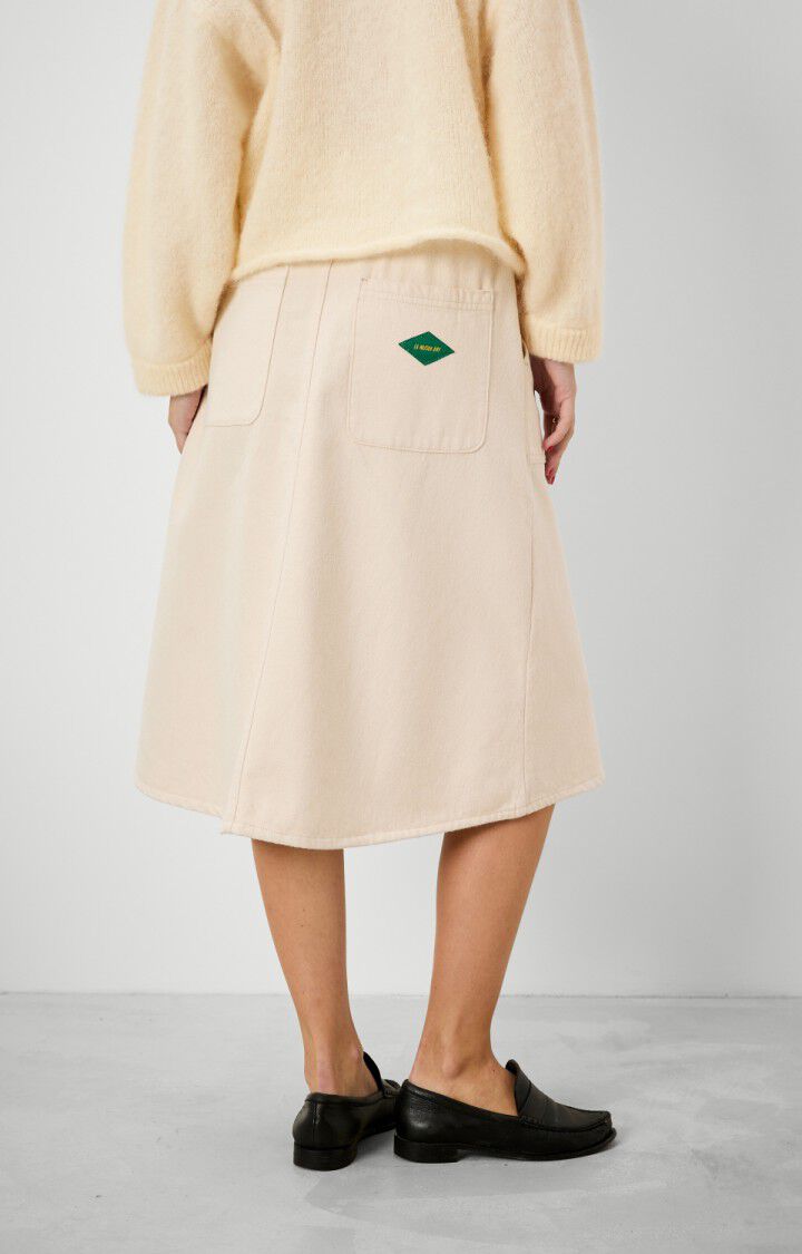 American Vintage Jupe Femme Spywood - ECRU Midi Beige - H22B