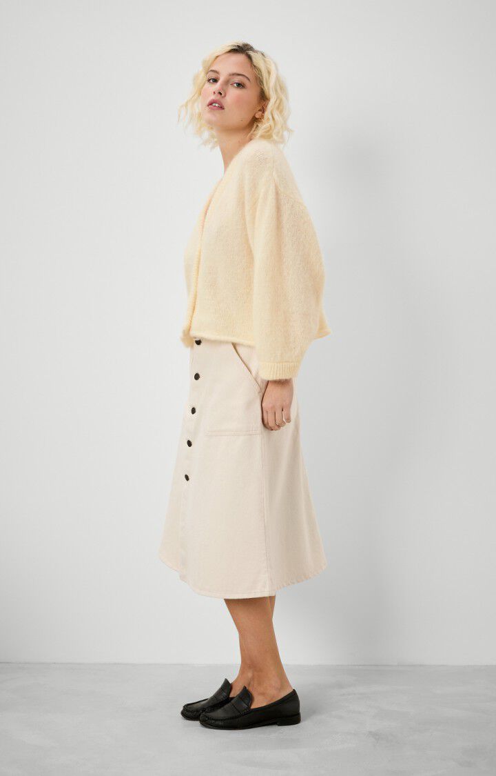 American Vintage Jupe Femme Spywood - ECRU Midi Beige - H22B