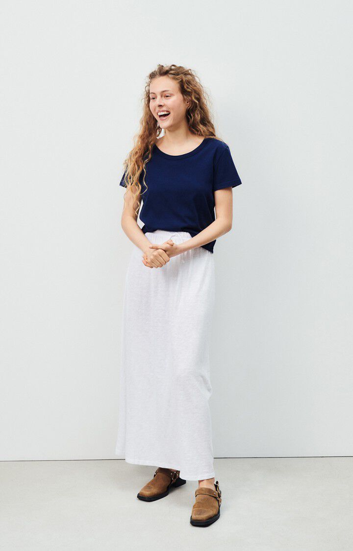 American Vintage Jupe Femme Sully - BLANC Longue Blanc - E24