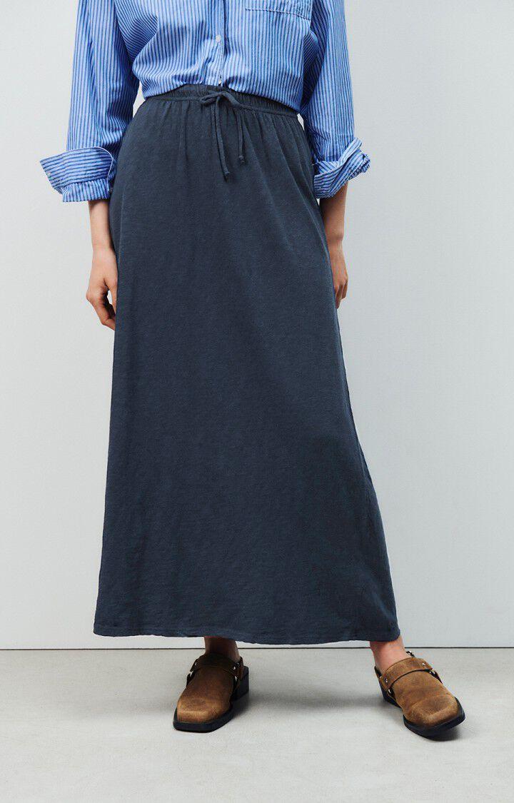american vintage Jupe femme Sully - NAVY Longue Bleu - E24