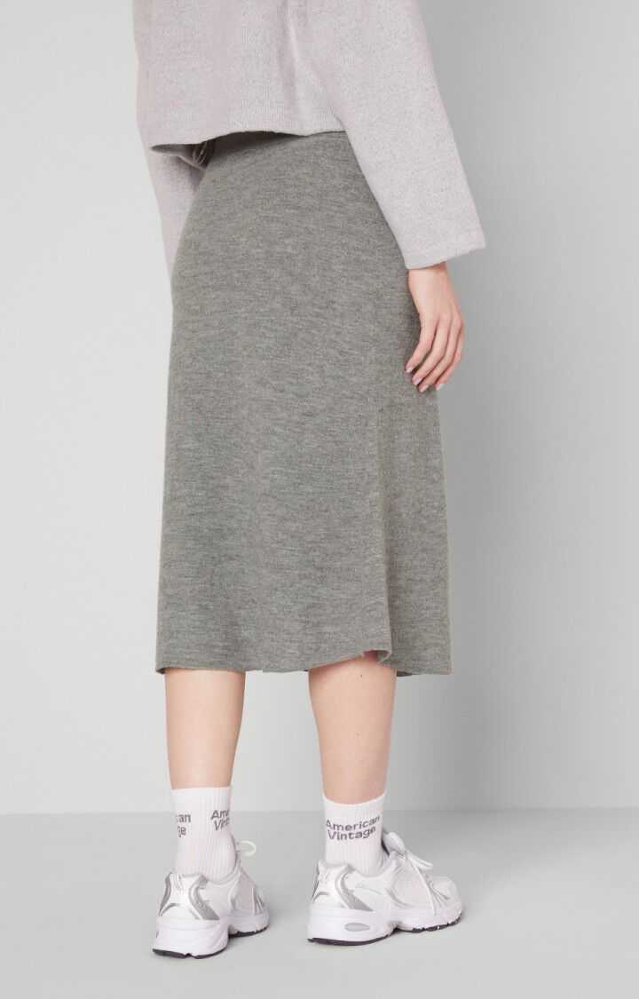 American Vintage Jupe Femme Tadbow - GRIS CHINE Midi Gris - H21