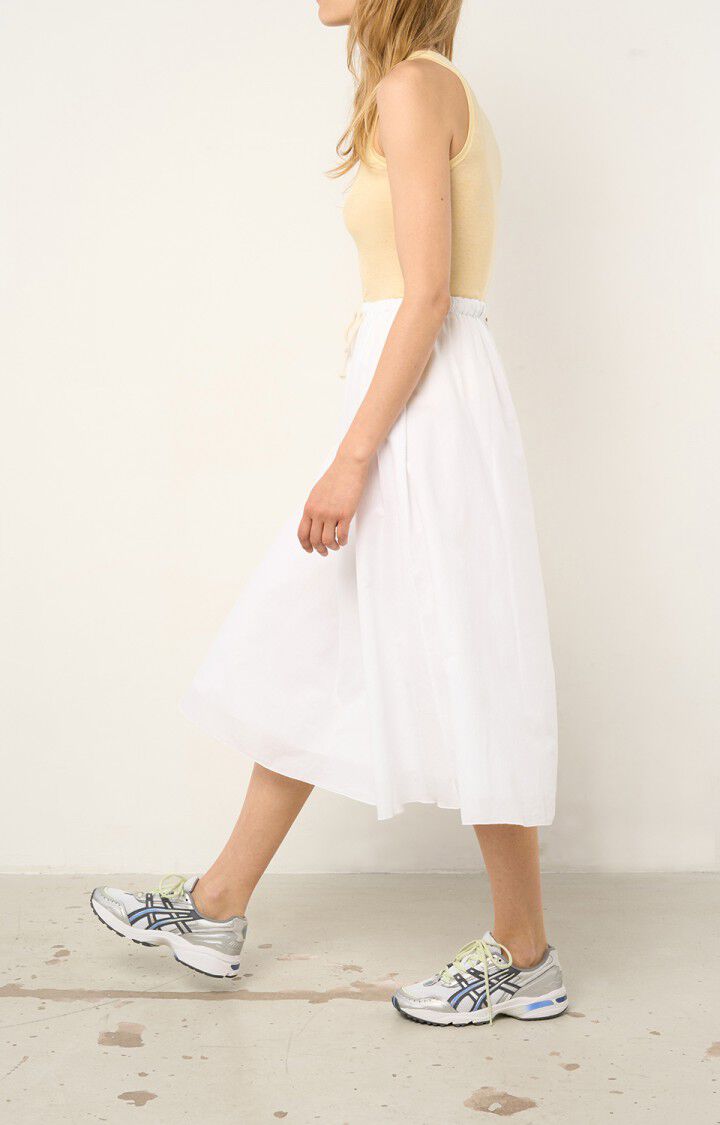 American Vintage Jupe Femme Timolet - BLANC Midi Blanc - E21