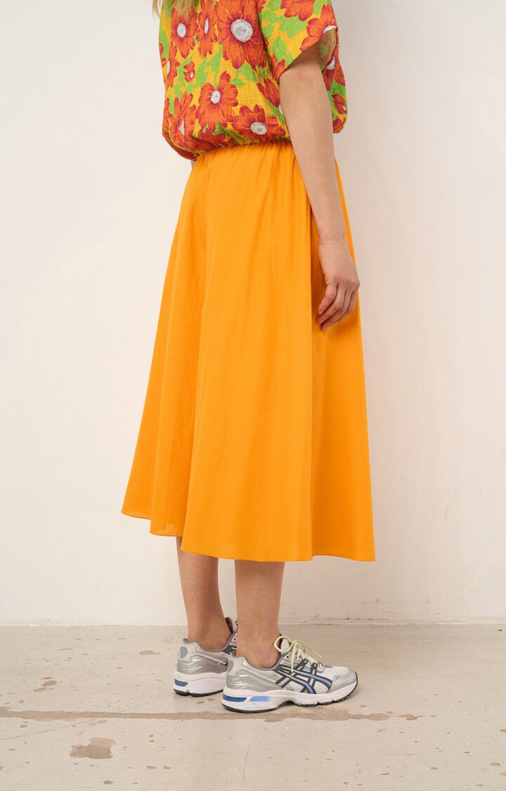 American Vintage Jupe Femme Timolet - BRUGNON VINTAGE Midi Orange - E21