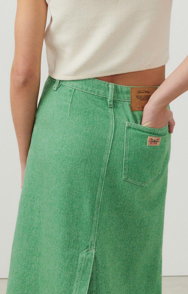 American Vintage Jupe Femme Tineborow - BASILIC Midi Vert - E24