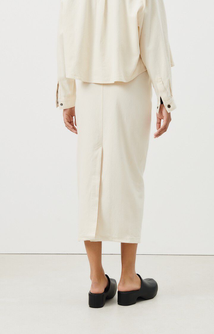 American Vintage Jupe Femme Tirabay - ECRU Midi Beige - E24