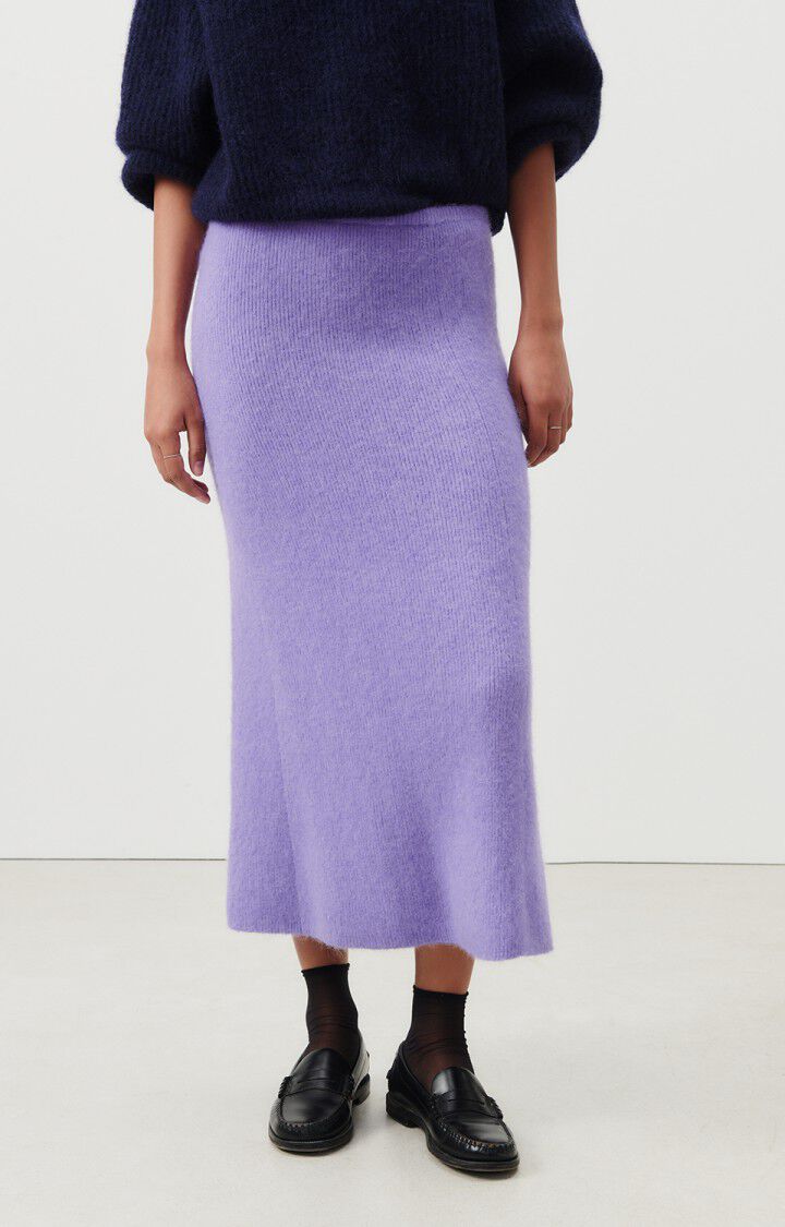 american vintage Jupe femme Tyji - MAUVE Midi Violet - H23