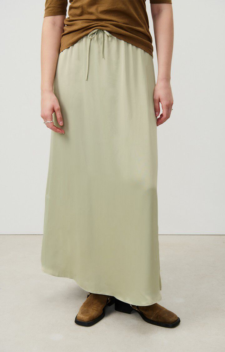american vintage Jupe femme Unyl - FALAISE Longue Beige - H24
