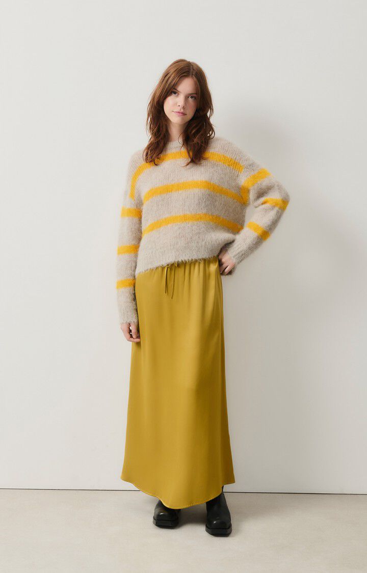 American Vintage Jupe Femme Unyl - MORDORE Longue Jaune - H24