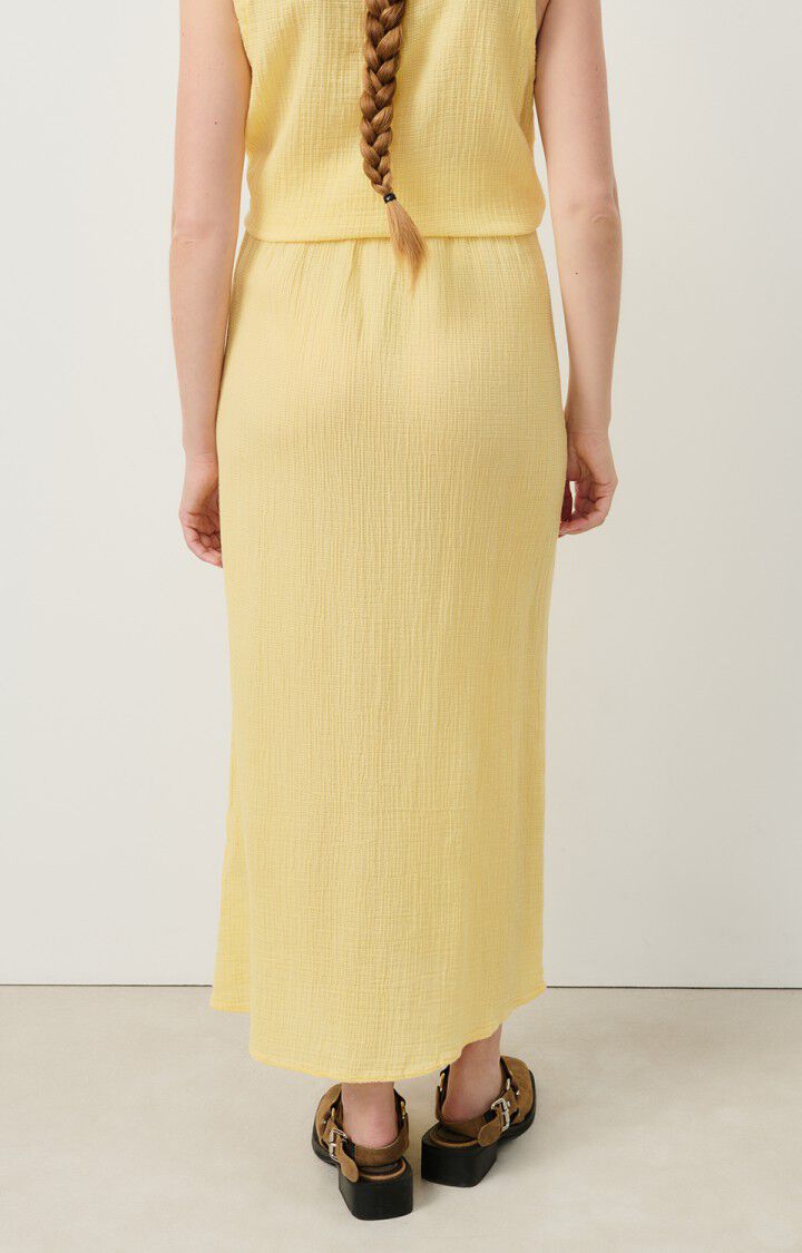 American Vintage Jupe Femme Welow - ILE FLOTTANTE Longue Jaune - E23