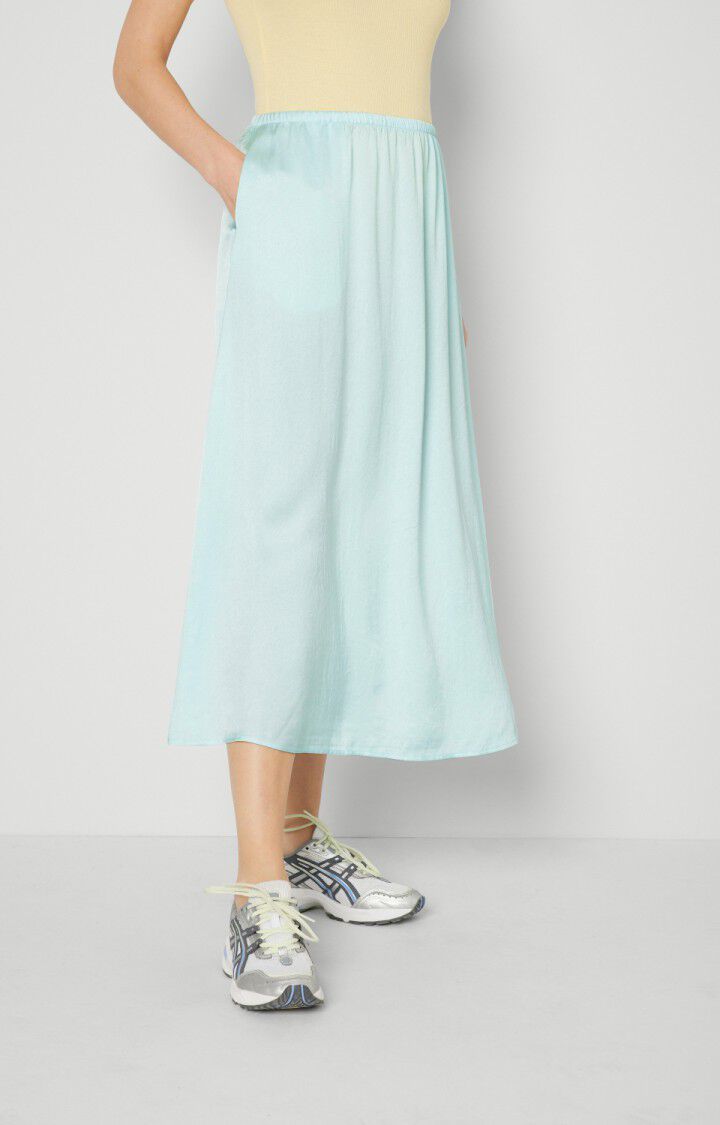 american vintage Jupe femme Widland - BABY BLUE Midi Bleu - E22