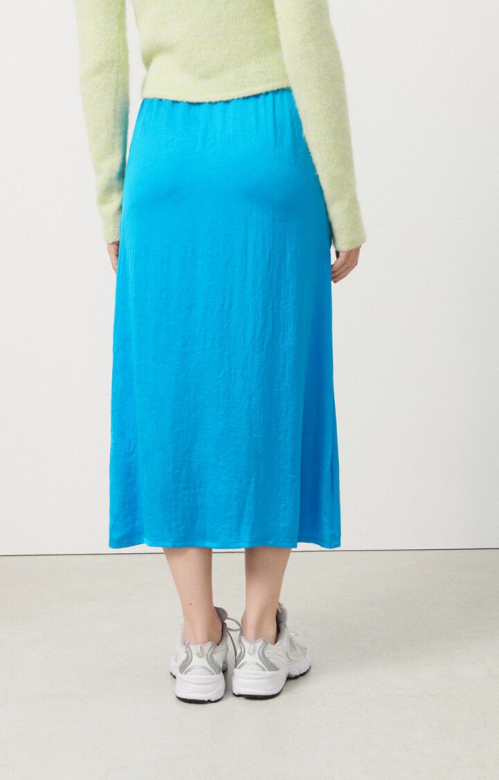 American Vintage Jupe Femme Widland - BLEU AZUR Midi Bleu - E24