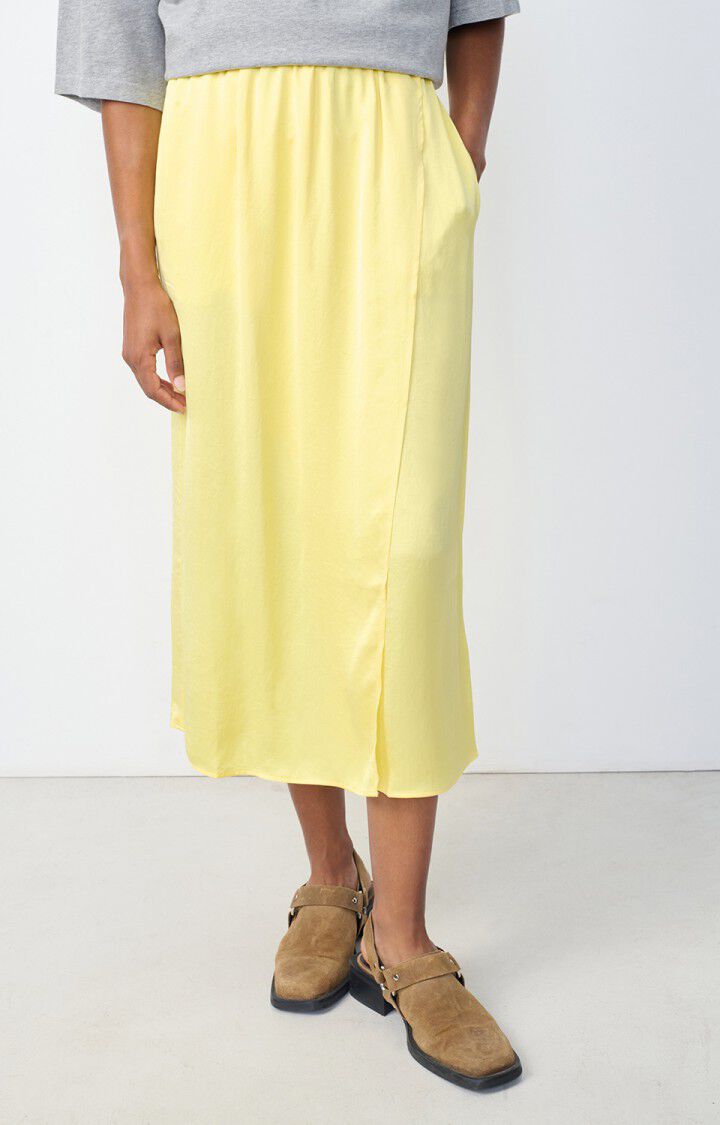 american vintage Jupe femme Widland - CEDRAT Midi Jaune - H23