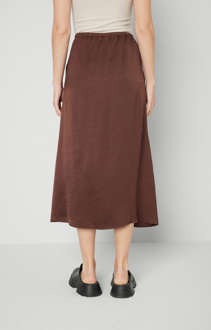 American Vintage Jupe Femme Widland - CHOCOLAT Midi Marron - H21