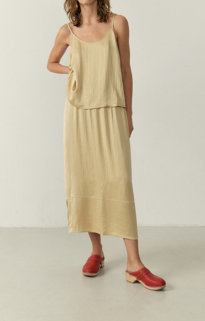 American Vintage Jupe Femme Widland - FICELLE Midi Beige - E23