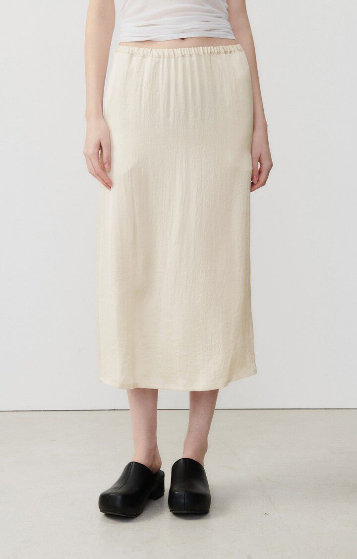 american vintage Jupe femme Widland - IVOIRE Midi Beige - E24