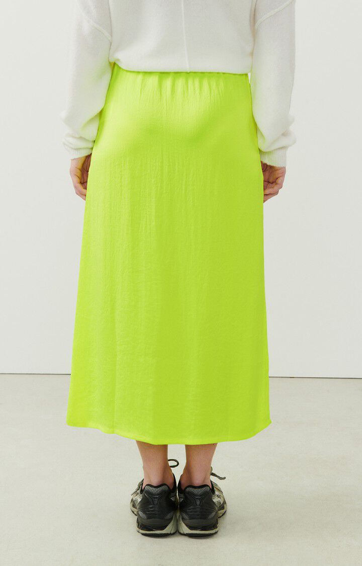 American Vintage Jupe Femme Widland - JAUNE FLUO Midi Jaune - E24