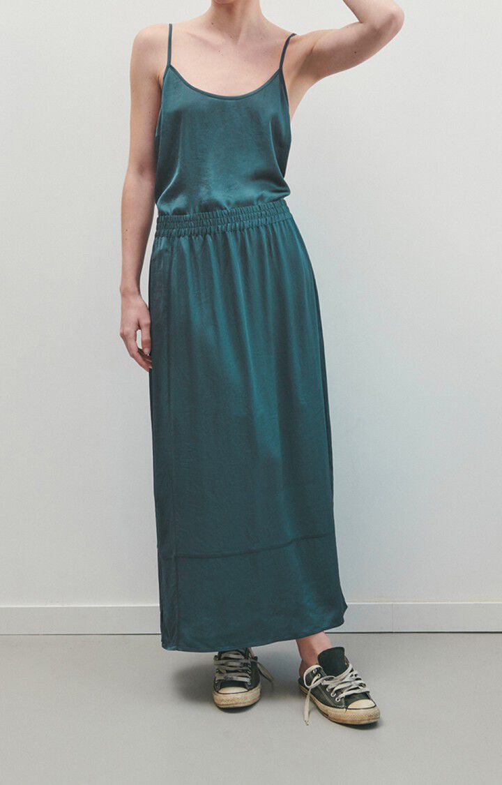 american vintage Jupe femme Widland - OMBRE Midi Bleu - E23