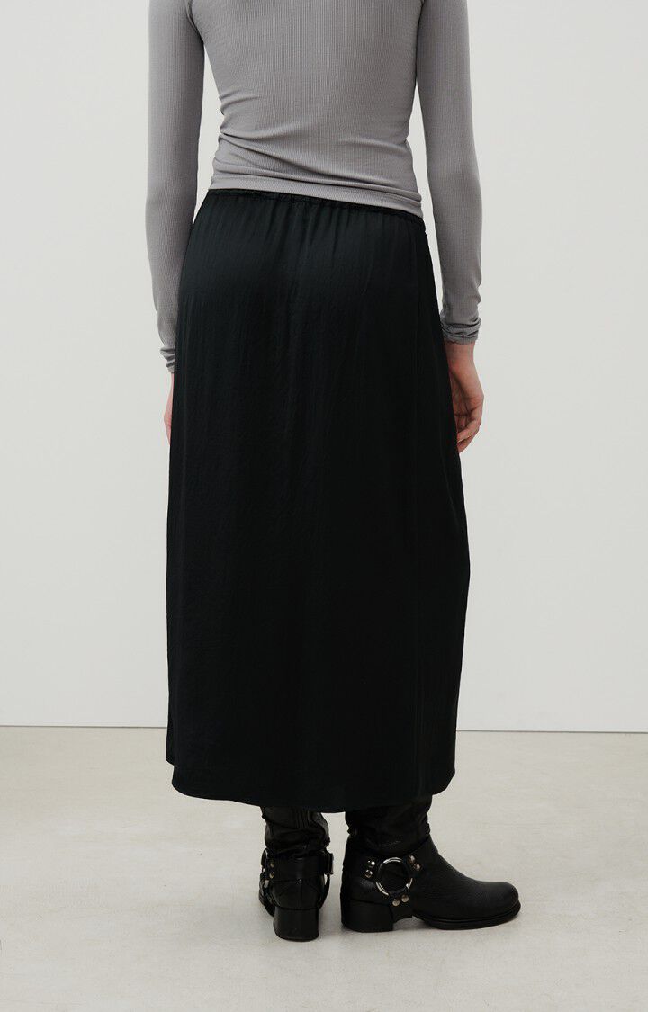 American Vintage Jupe Femme Widland - REGLISSE Midi Noir - E24