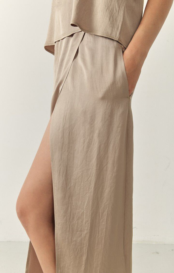 American Vintage Jupe Femme Widland - TAUPE Midi Marron - H22