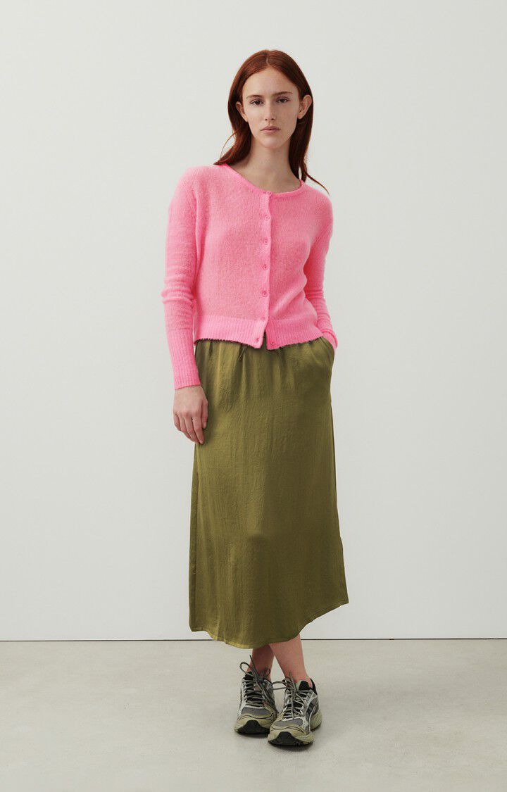 American Vintage Jupe Femme Widland - THYM Midi Vert - E24