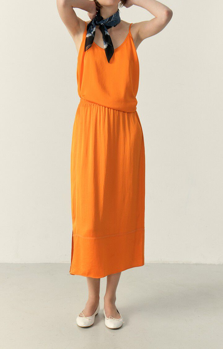 American Vintage Jupe Femme Widland - VITAMINES Midi Orange - E23