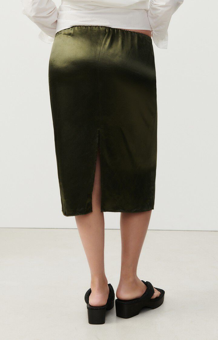 American Vintage Jupe Femme Wodbay - PIN Midi Vert - H23