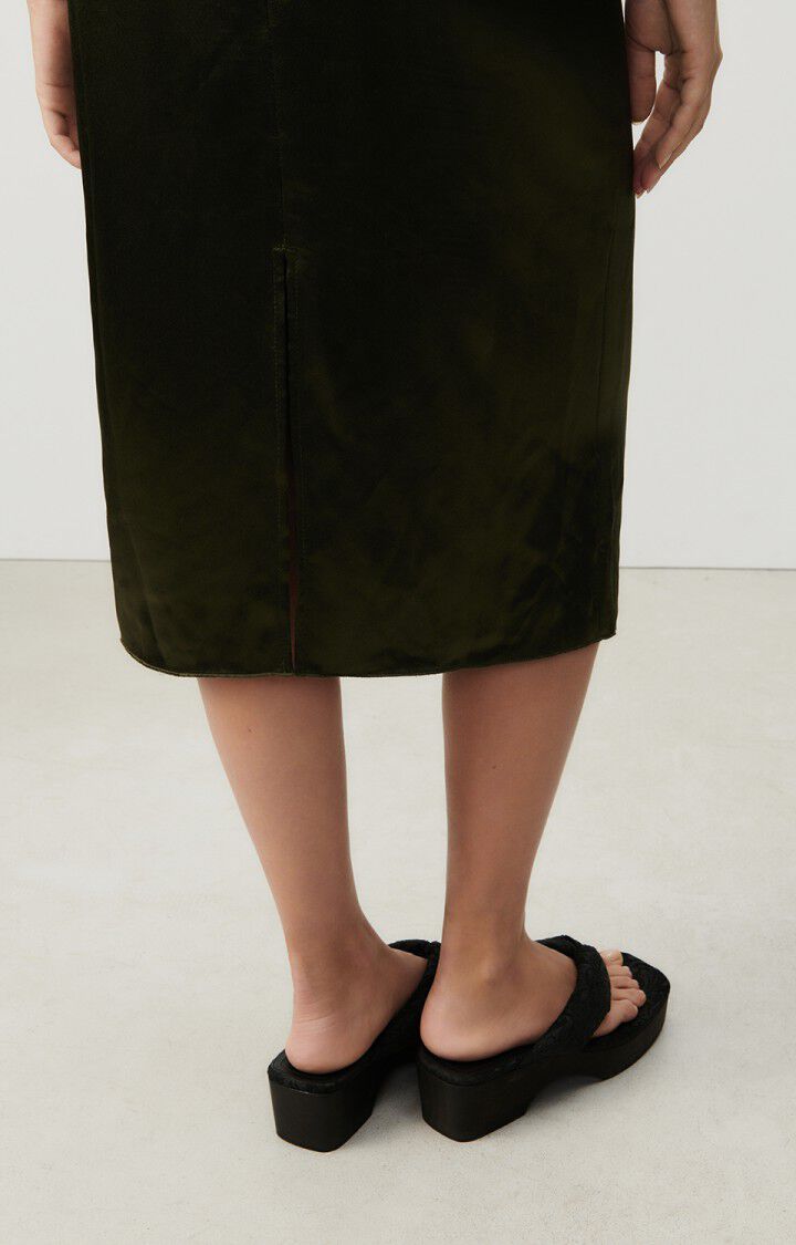 American Vintage Jupe Femme Wodbay - PIN Midi Vert - H23