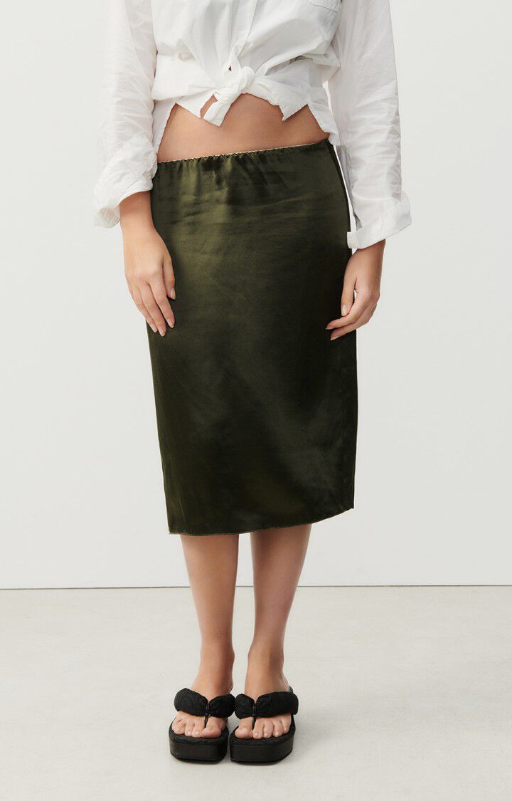 american vintage Jupe femme Wodbay - PIN Midi Vert - H23