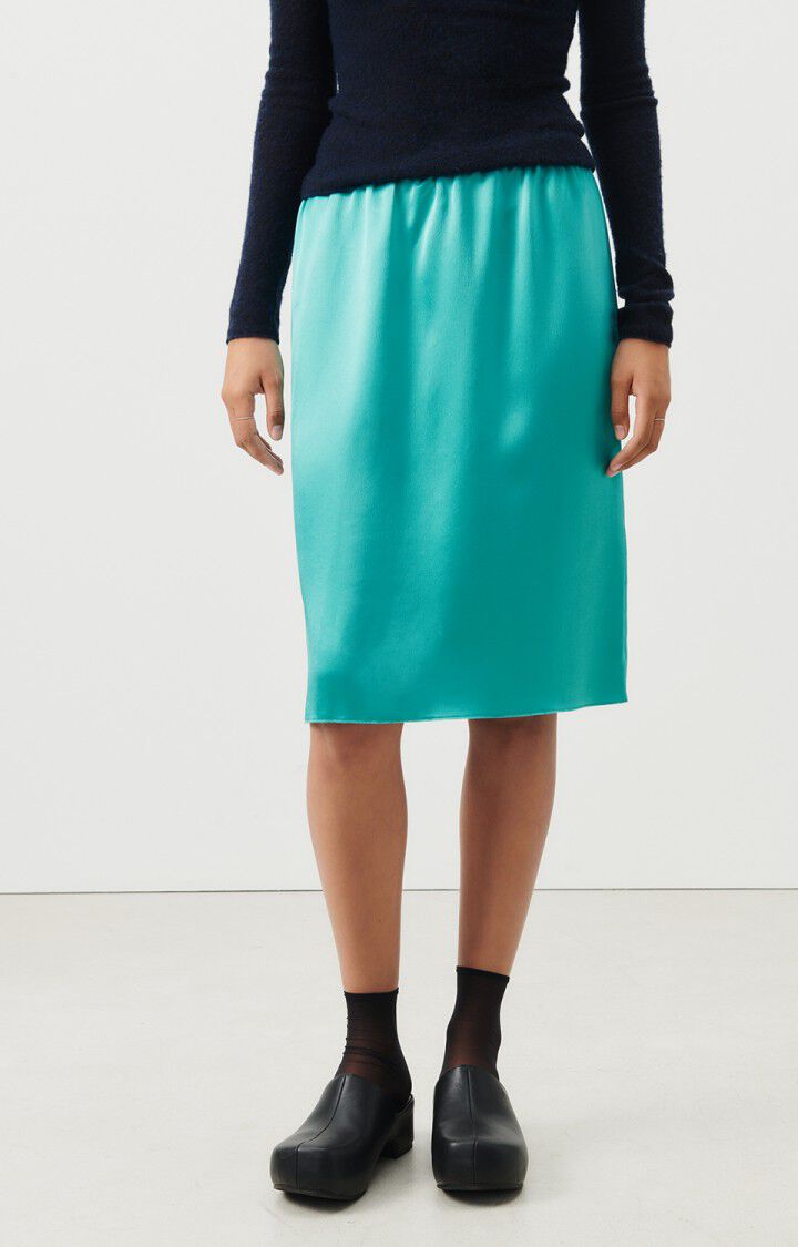 american vintage Jupe femme Wodbay - RIVIERA Midi Bleu - H23