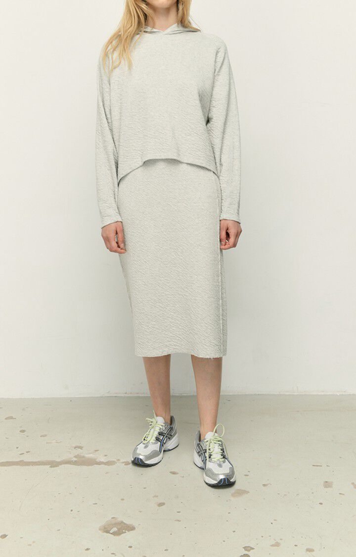 American Vintage Jupe Femme Yatcastle - GRIS CHINE Midi Gris - E22
