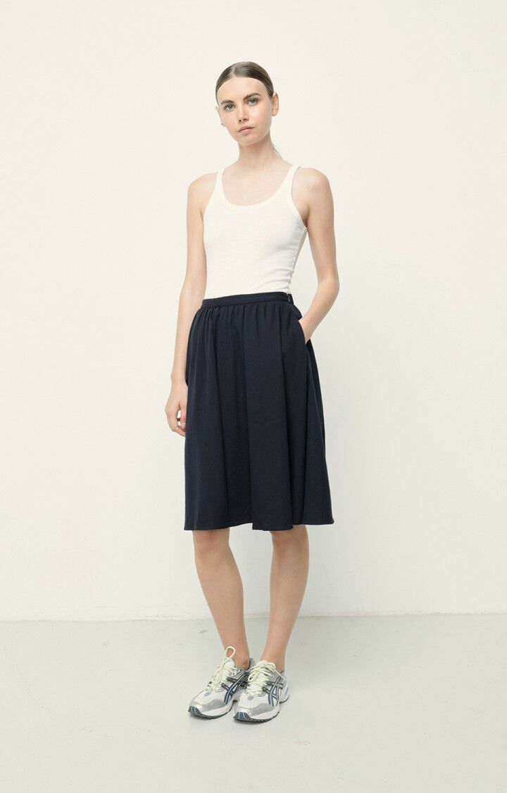 American Vintage Jupe Femme Yayowood - NAVY Trapèze Bleu - H18