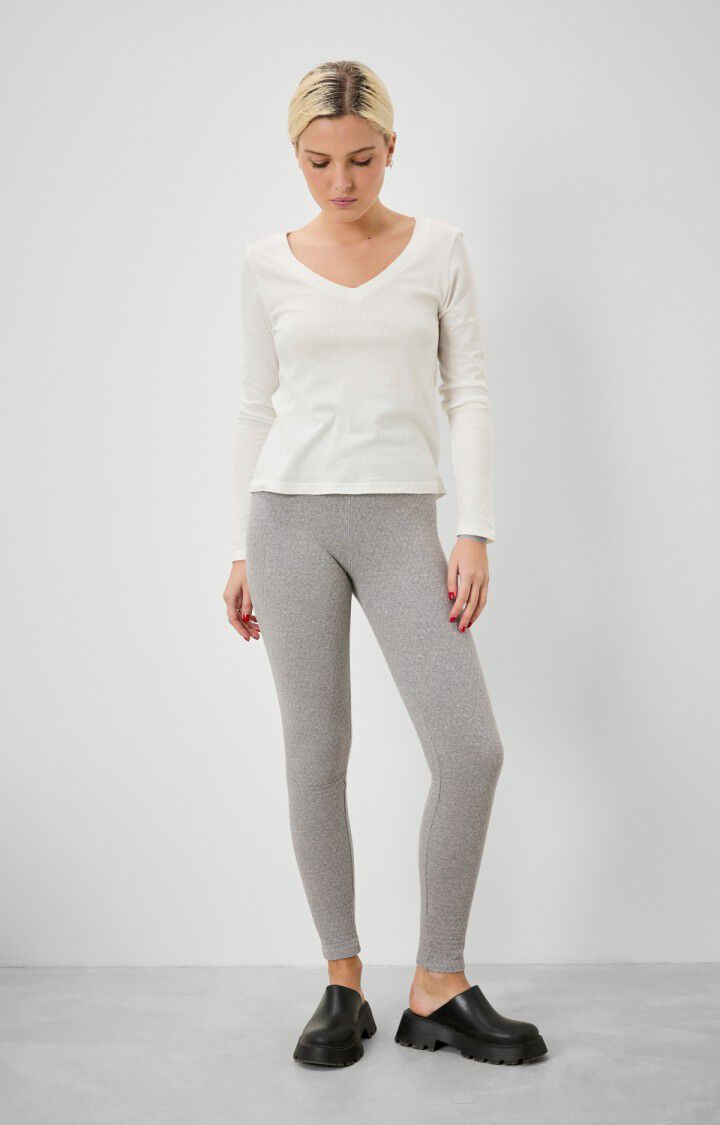 American Vintage Legging Femme Ellan - GRIS CHINE Gris - H22