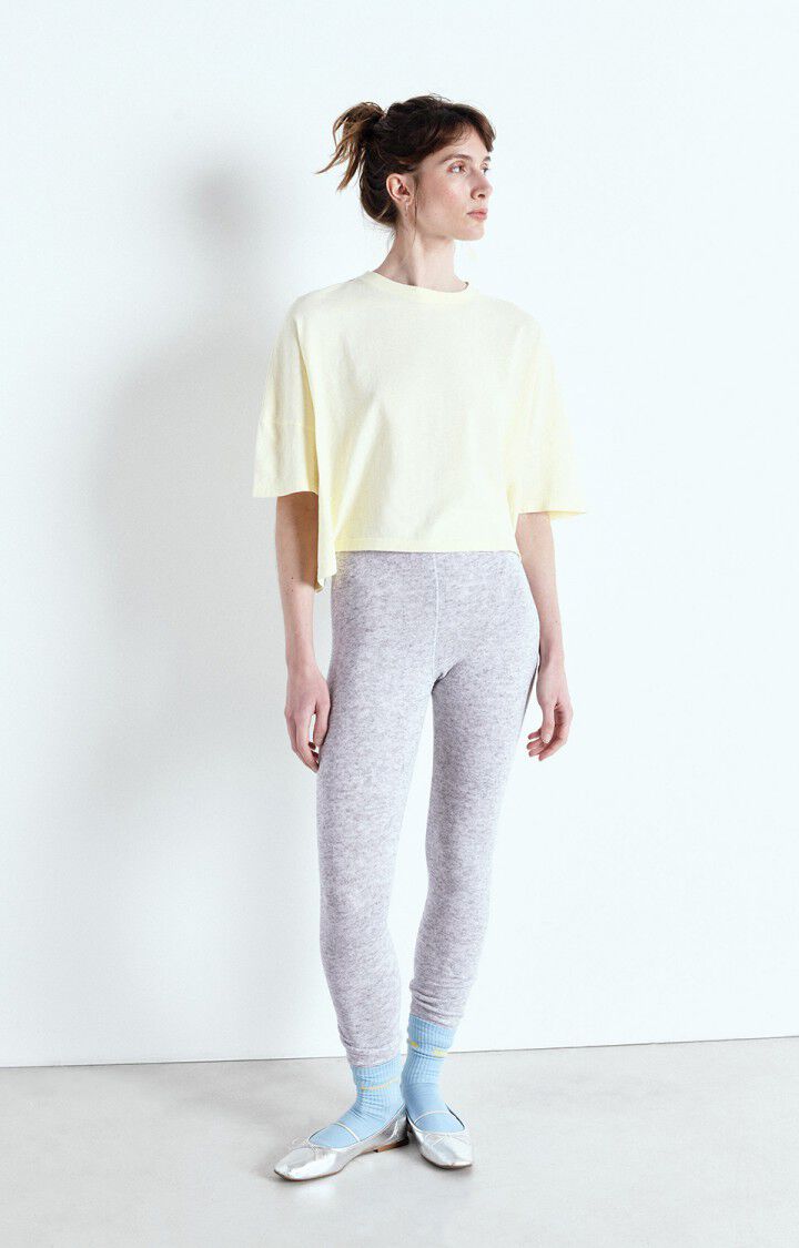 American Vintage Legging Femme Evona - GRIS CLAIR CHINE Gris - E25