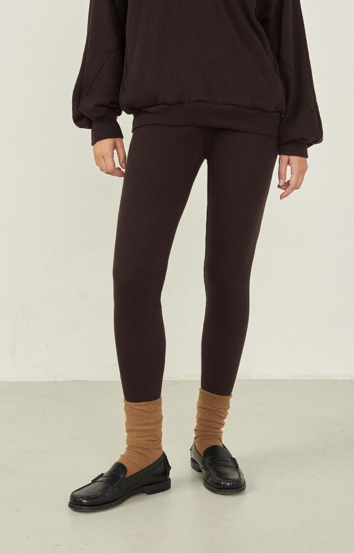 american vintage Legging femme Gaxy - CHOCO Marron - H22