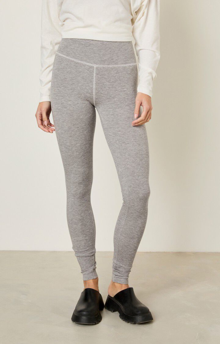 american vintage Legging femme Nezville - GRIS CHINE Gris - E23