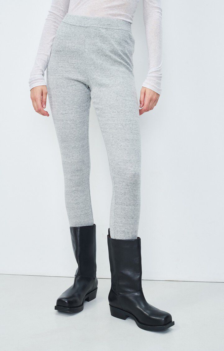 american vintage Legging femme Nooby - GRIS CHINE Gris - E22