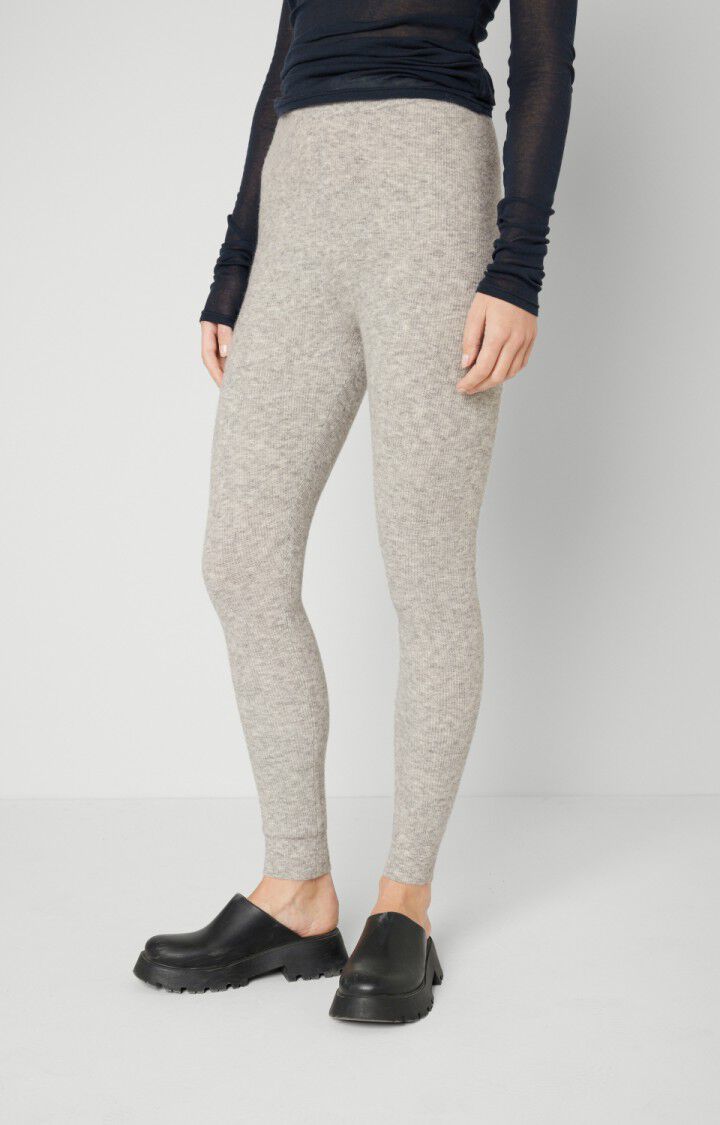 american vintage Legging femme Noxon - GRIS CHINE Gris - H21