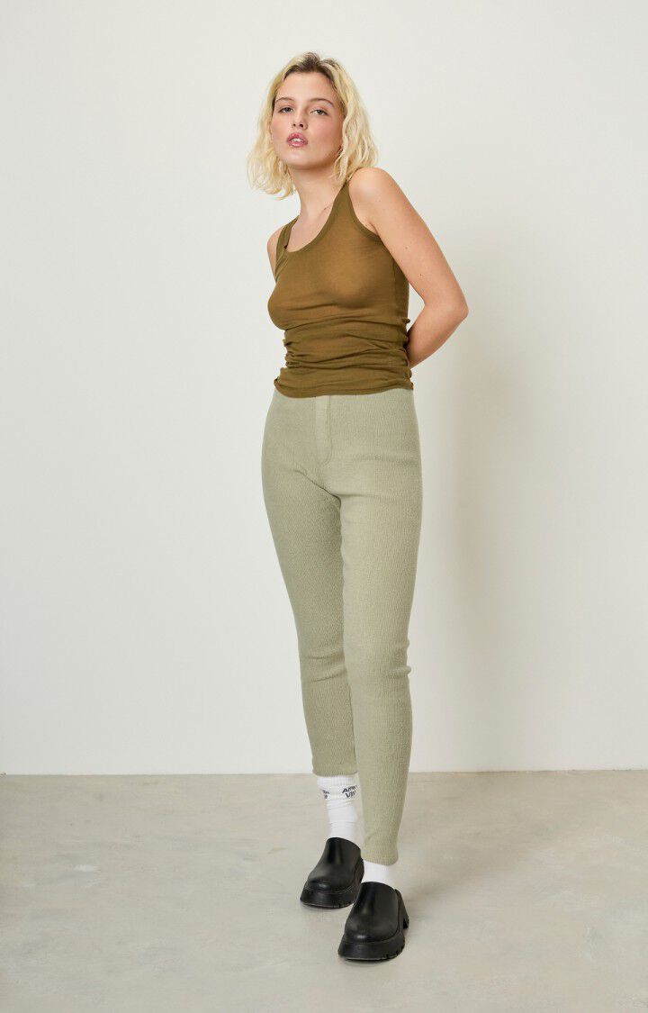 American Vintage Legging Femme Pyboo - KAKI CLAIR Vert - H23