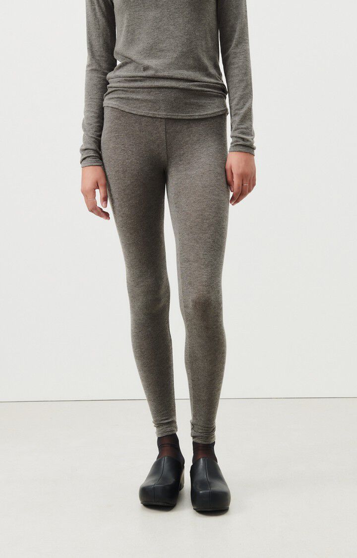 american vintage Legging femme Vediny - ANTHRACITE CHINE Gris - E24