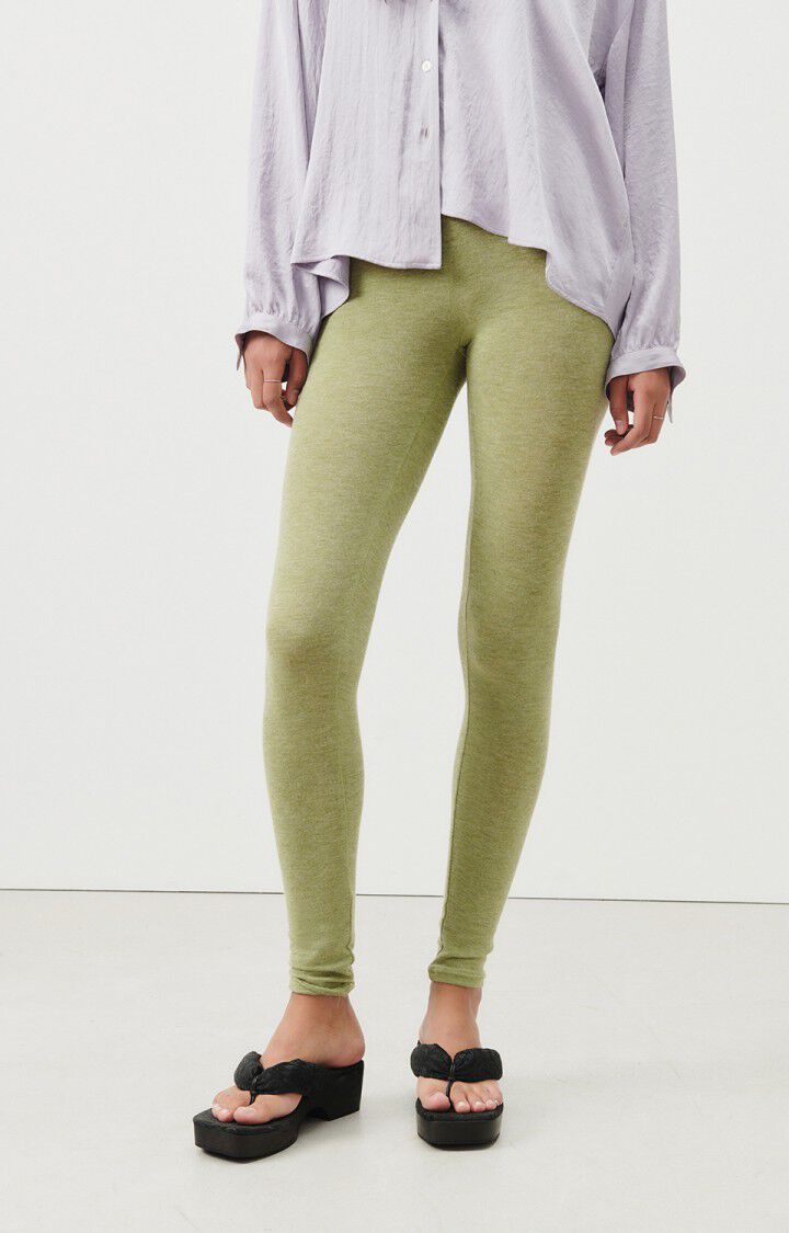 american vintage Legging femme Vediny - KAKI CHINE Vert - H23