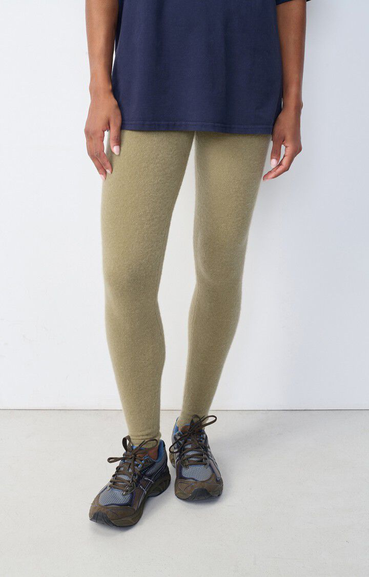 american vintage Legging femme Xinow - GRES Marron - H23