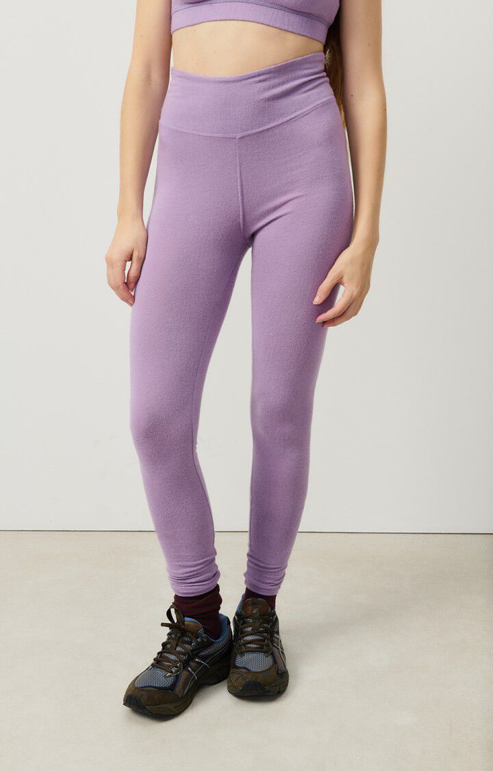 american vintage Legging femme Ypawood - AMETHYSTE CHINE Violet - H24