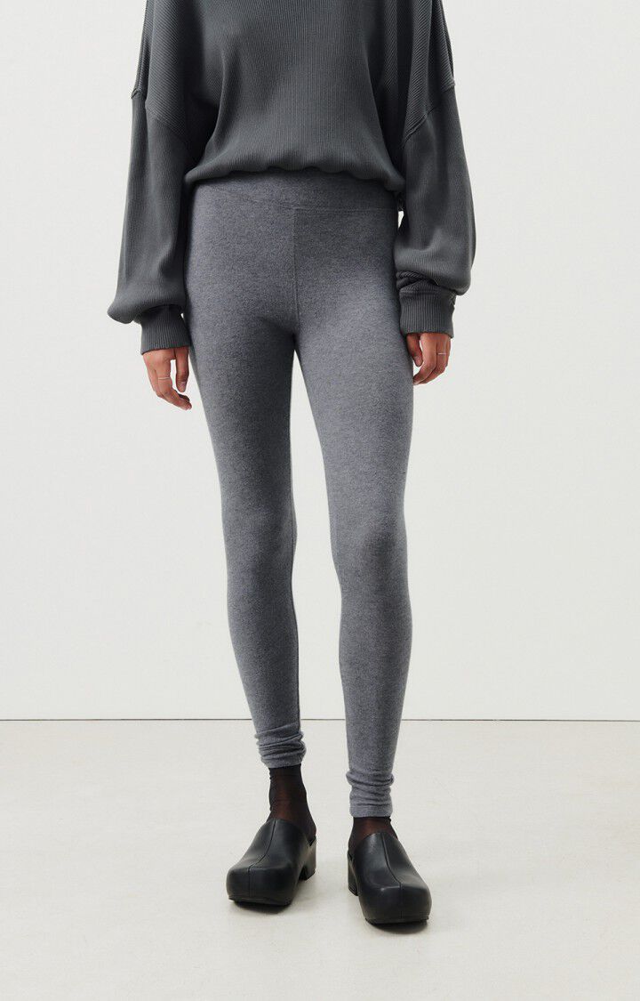 american vintage Legging femme Ypawood - ANTHRACITE CHINE Gris - H23
