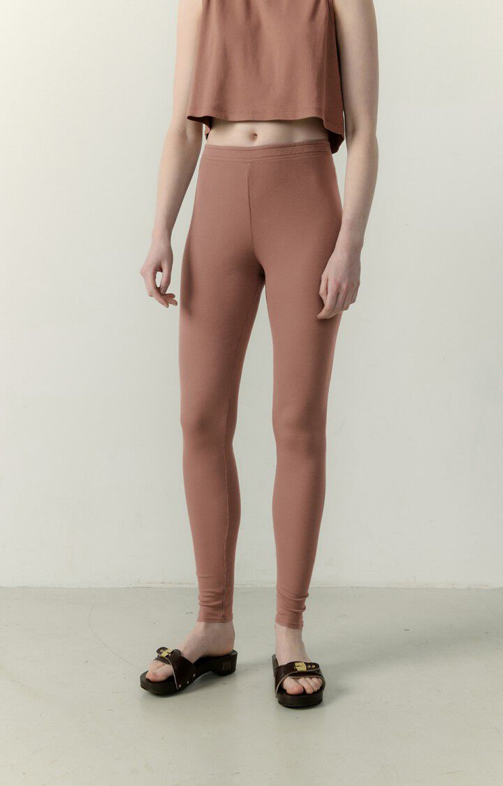 american vintage Legging femme Zelym - DATTE VINTAGE Marron - E23
