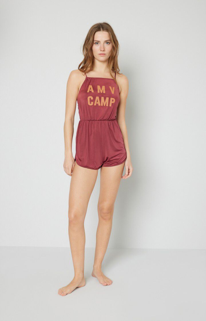American Vintage Maillot De Bain Femme Swimy - GRENAT Fines Bretelles Rouge - E19